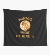 Hummus, wo das Herz ist - lustiges israelisches Essen Wandbehang