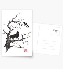 Dangerous conversations sumi-e painting Postcards