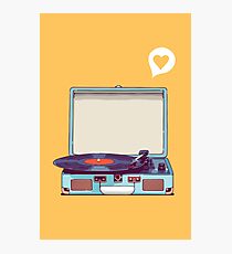 Blue Vinyl Record Player Photographic Print