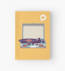 Blue Vinyl Record Player Hardcover Journal