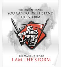 Knights Templar Medieval I Am The Storm T-Shirt Poster
