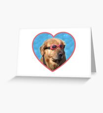 Doggo Stickers: Swimmer Dog Greeting Card