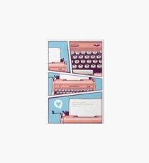 Pink Retro Typewriter Art Board