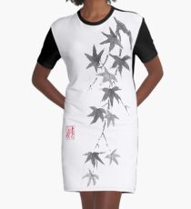 Star rain sumi-e painting Graphic T-Shirt Dress