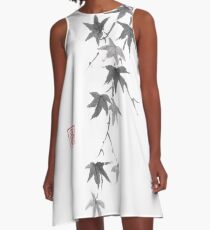 Star rain sumi-e painting A-Line Dress