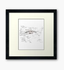 National Parks Map - Lists all 59 National Parks Framed Print