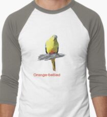 Save the Orange-bellied Parrot items (dark background colours) Men's Baseball ¾ T-Shirt