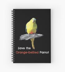 Save the Orange-bellied Parrot items (dark background colours) Spiral Notebook
