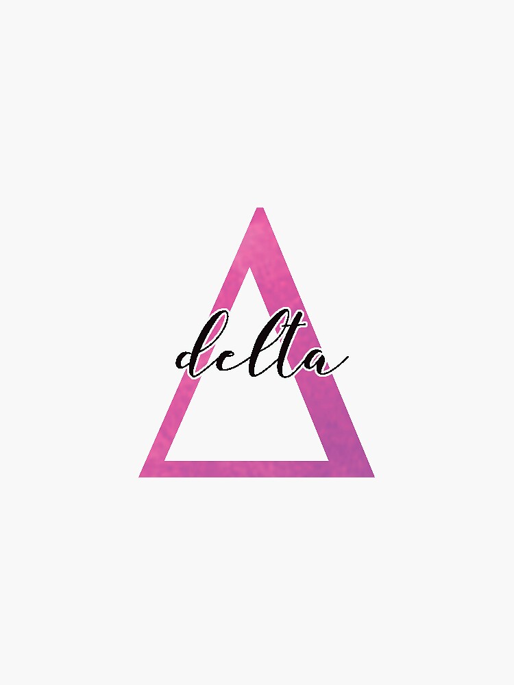 delta sticker: greek letters sorority by sampalahnukart
