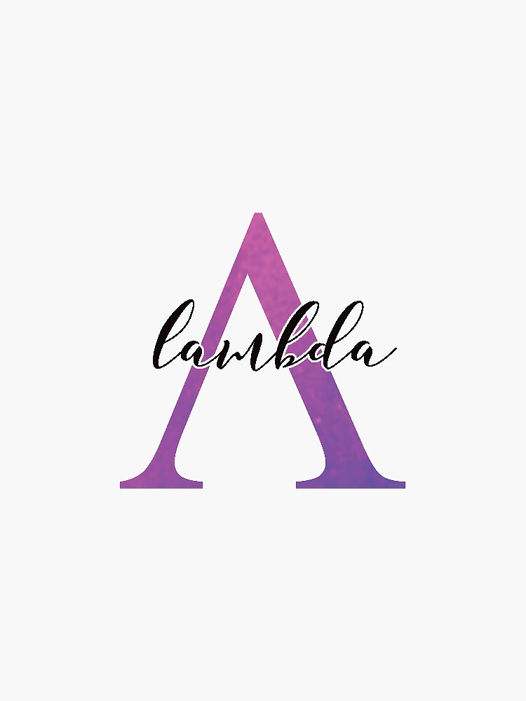 Lambda sticker: greek letter sorority stickers by sampalahnukart