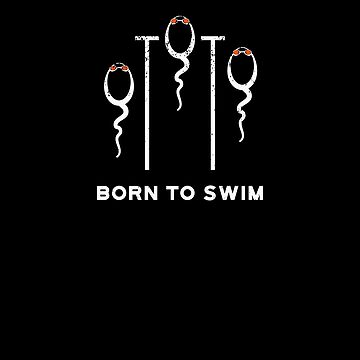Born to swim evolution poster, Zazzle