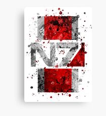 Mass Effect - N7 (Lite) Splatter Canvas Print