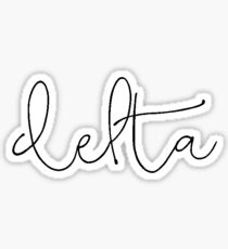 Delta (blk script) Sticker