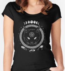 Black Cat Women's Fitted Scoop T-Shirt