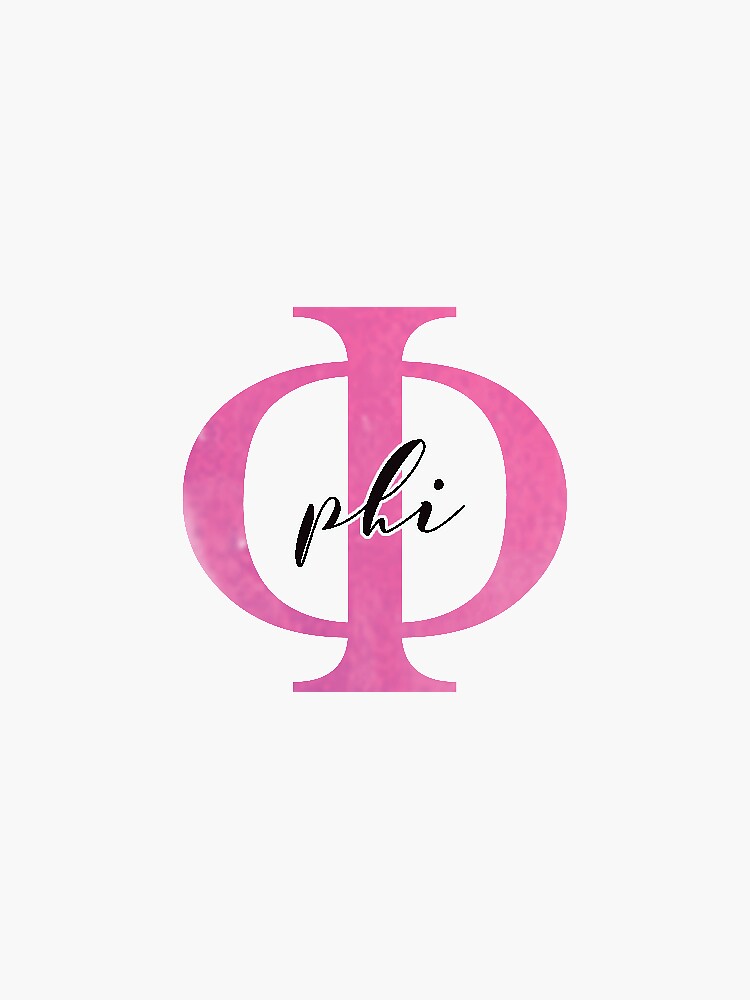 Phi sticker: greek letter sorority stickers by sampalahnukart