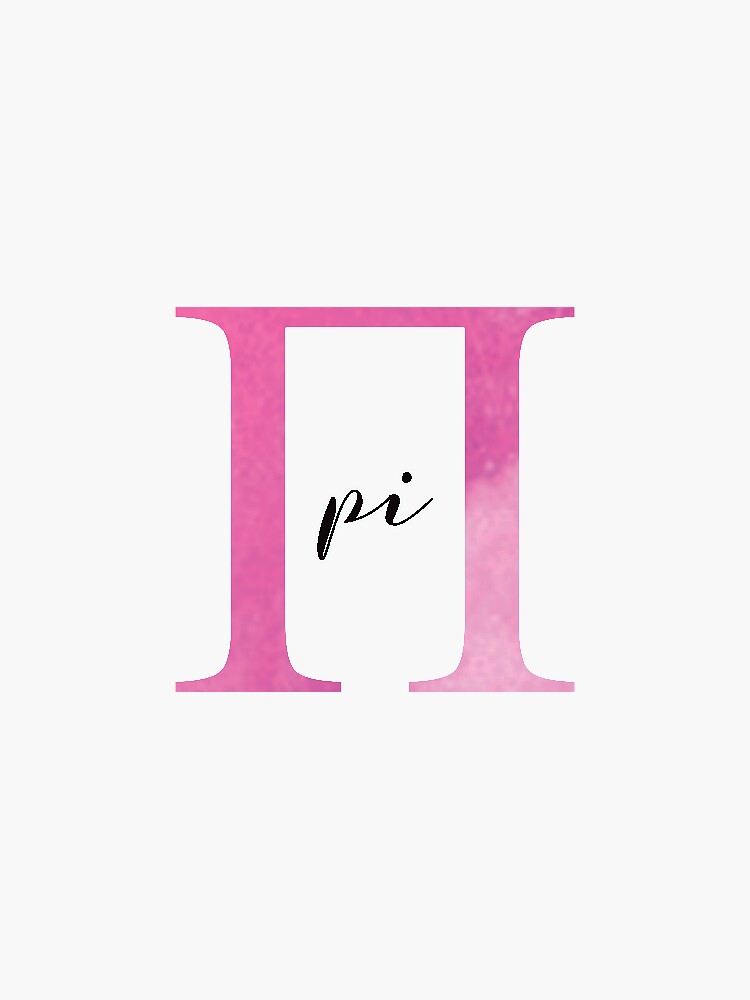 pi sticker: greek letter sorority by sampalahnukart