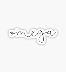 Omega (blk script) Sticker