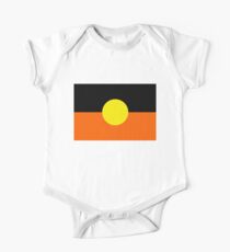 Aboriginal Flag Short Sleeve Baby One-Piece