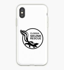Florida Skunk Rescue Black and White iPhone Case