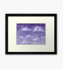 Violet Sky and White Clouds Framed Print