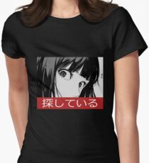 Camiseta entallada para mujer STARE - Triste estética japonesa