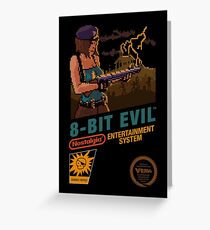 8 Bit Evil Greeting Card