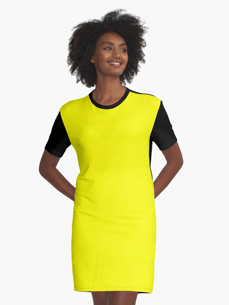 yellow plain dress