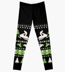 Snowmobile Ugly Christmas Sweater graphic Leggings