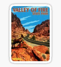 Pegatina Valley of Fire State Park Nevada Vintage Vinilo de viaje