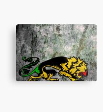 Heraldic Grunge Reggae Lion Heraldry Style Metal Print