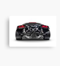 Audi Quattro R8 Turbo sports car rear view with exposed engine art photo print Canvas Print