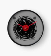 Enchanting Vinyl Records Vintage Twirls Clock
