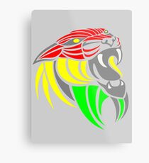 Reggae Music Cool Lion Reggae Colors T Shirts and Stickers Metal Print