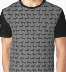 Black Labrador Retriever Silhouette(s) Graphic T-Shirt