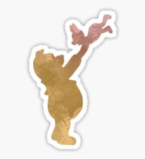 Bear and Pig Inspired Silhouette Sticker