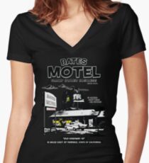Bates Motel - Night Shift Women's Fitted V-Neck T-Shirt