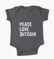 Friedensliebe Bitcoin Baby Body Kurzarm