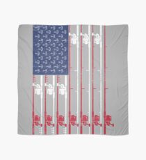 Vintage Flag > US Flag Made of Fishing Rods + Hooks > Fisherman Scarf