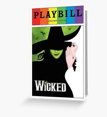 wicked pride playbill Greeting Card