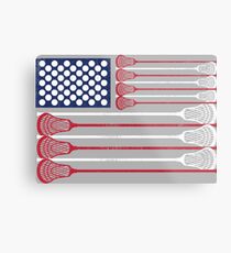 Vintage Flag > US Flag Made of Lacrosse Balls + Bats > Laxing Metallbild