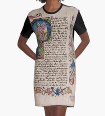 Initial P in a medieval illuminated manuscript Graphic T-Shirt Dress
