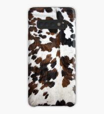 Funda/vinilo para Samsung Galaxy Piel de vaca color canela, blanco y negro | Textura