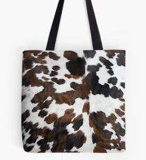 Cowhide Tan, black and white | Texture Tote Bag