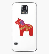 Rote Pferde Hülle & Klebefolie für Samsung Galaxy