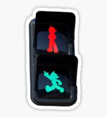 stop, go, astroboy Sticker