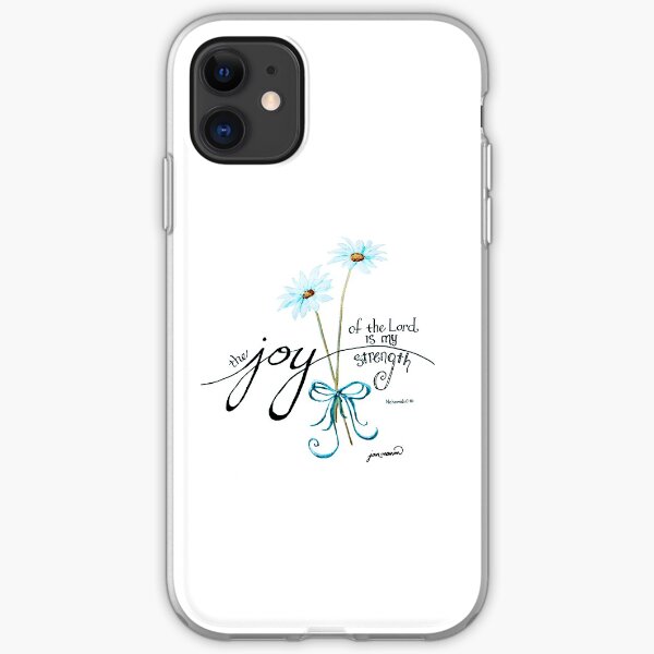 The Joy of the Lord is my Strength outline by Jan Marvin iPhone Soft Case