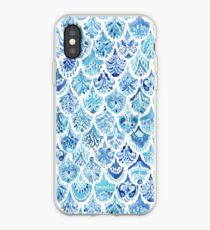 PAISLEY MERMAID Watercolor Scale Pattern iPhone Case