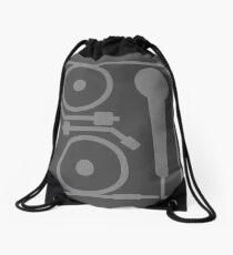 2 turntables and a microphone Drawstring Bag