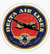 Vintage Delta Airlines USA Sticker