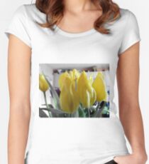 yellow tulips Women's Fitted Scoop T-Shirt